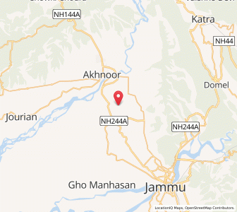 Map of Marjali, Kashmir