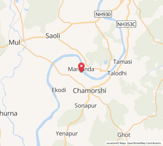 Map of Markandi, Maharashtra