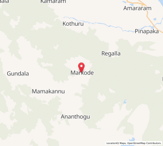 Map of Markodu, Andhra Pradesh