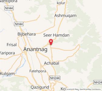 Map of Martand, Kashmir