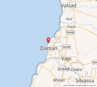 Map of Marwad, Daman and Diu