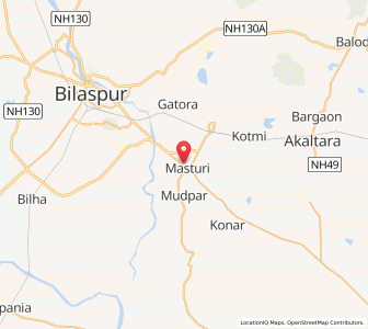 Map of Masturi, Chhattisgarh