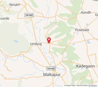 Map of Masur, Maharashtra