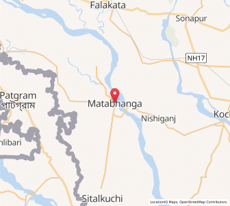 Map of Matabhanga, West Bengal