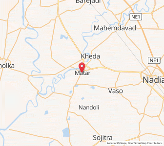 Map of Matar, Gujarat