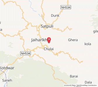 Map of Mathali, Uttarakhand
