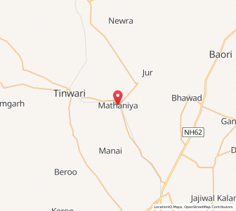 Map of Mathania, Rajasthan