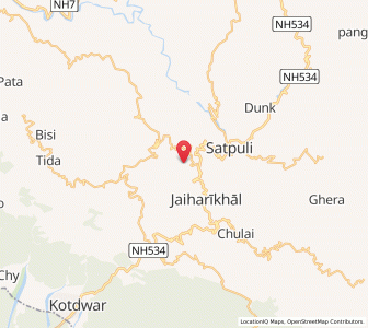 Map of Mathgaon, Uttarakhand