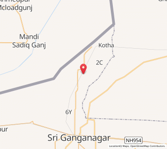 Map of Mathranagar, Rajasthan
