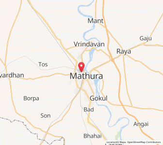 Map of Mathura, Uttar Pradesh