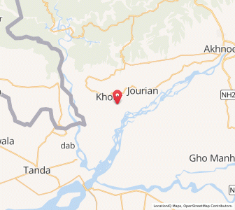 Map of Mattu, Kashmir