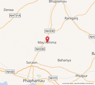 Map of Mau Aimma, Uttar Pradesh