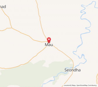 Map of Mau, Madhya Pradesh