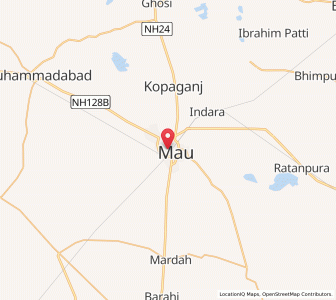 Map of Mau, Rajasthan