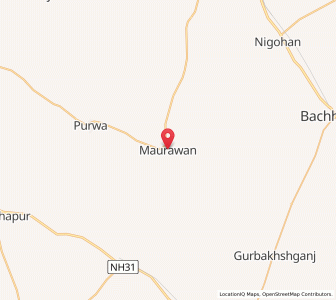Map of Maurānwān, Uttar Pradesh