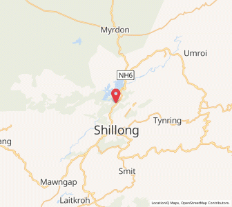 Map of Mawlai-Mawiong, Meghalaya