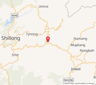 Map of Mawlyngkneng, Meghalaya