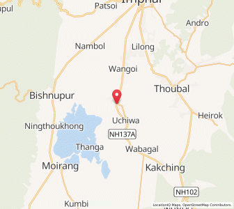 Map of Mayang Imphal, Manipur