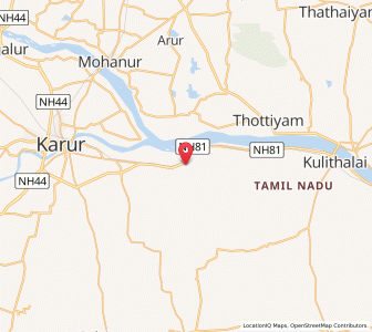 Map of Mayanur, Tamil Nadu