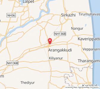 Map of Mayiladuthurai, Tamil Nadu