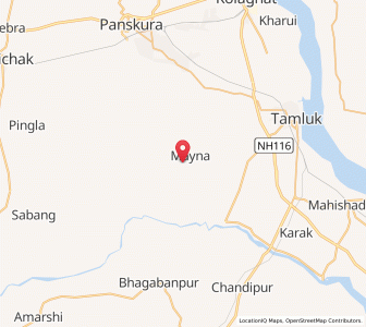 Map of Mayna, West Bengal