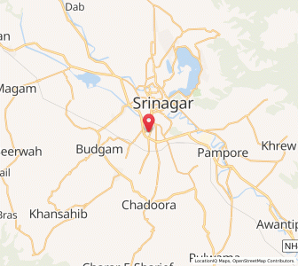 Map of Mazidbagh, Kashmir