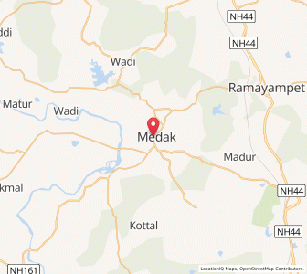 Map of Medak, Andhra Pradesh