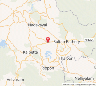 Map of Meenangadi, Kerala