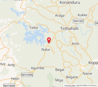 Map of Megarvalli, Karnataka