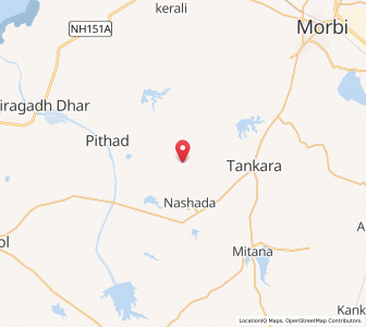 Map of Meghpur, Gujarat