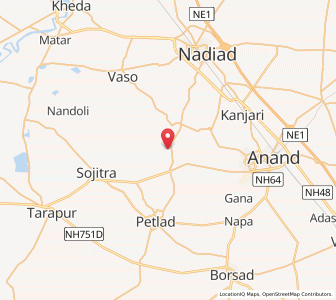Map of Mehlav, Gujarat