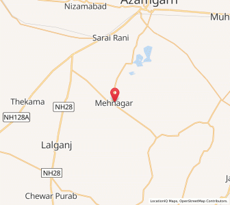 Map of Mehnagar, Uttar Pradesh