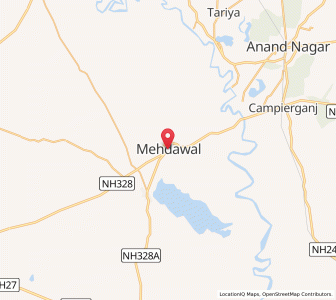 Map of Mehndawal, Uttar Pradesh