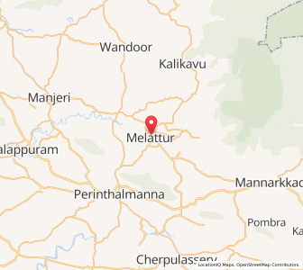 Map of Melattur, Kerala