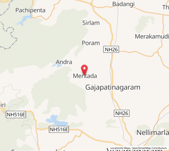 Map of Mentada, Andhra Pradesh