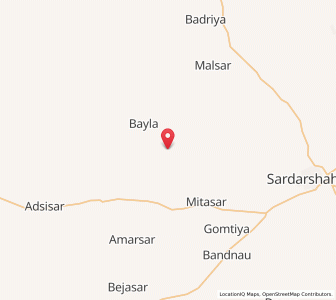 Map of Merasar Chhanna, Rajasthan
