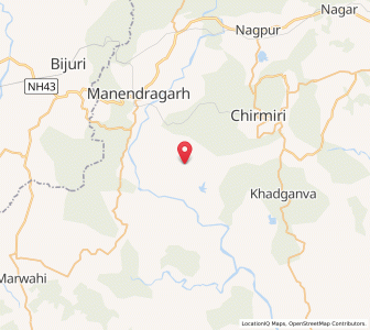 Map of Mero, Chhattisgarh