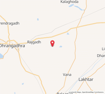 Map of Methan, Gujarat