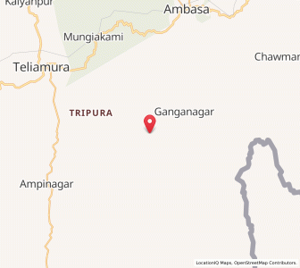Map of Methraipara, Tripura
