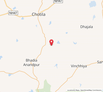 Map of Mevasa, Gujarat