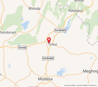 Map of Mewali, Gujarat