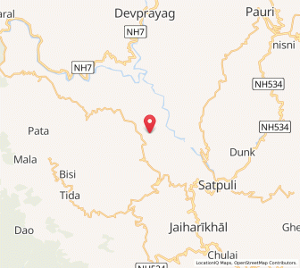 Map of Mewar, Uttarakhand