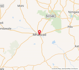 Map of Mhasvad, Maharashtra