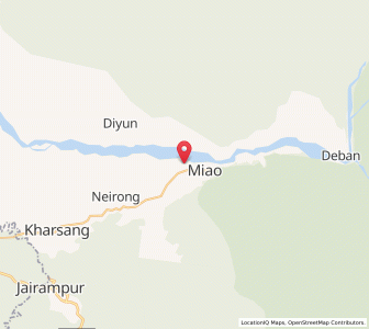 Map of Miao, Arunachal Pradesh