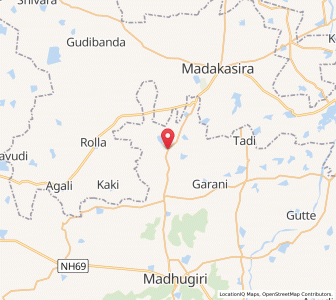 Map of Midigesi, Karnataka