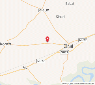 Map of Minaura Orai, Uttar Pradesh