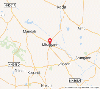Map of Mirajgaon, Maharashtra
