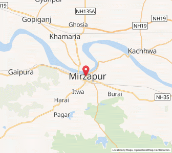 Map of Mirzapur, Uttar Pradesh