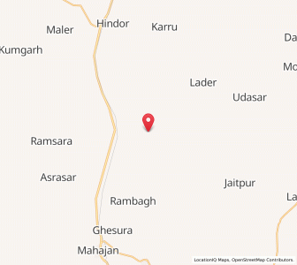 Map of Mitharia, Rajasthan