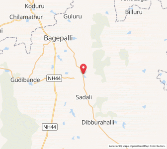 Map of Mittemari, Karnataka